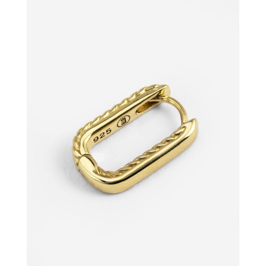 Buddha To Buddha Barbara Omkeerbare Hoop Verguld Zilver Single Piece