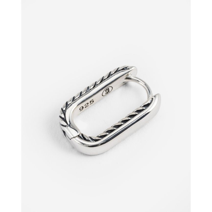 Buddha To Buddha Barbara Omkeerbare Hoop Zilver Single Piece