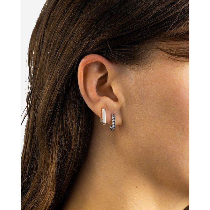 Buddha To Buddha Barbara Omkeerbare Hoop Zilver Single Piece