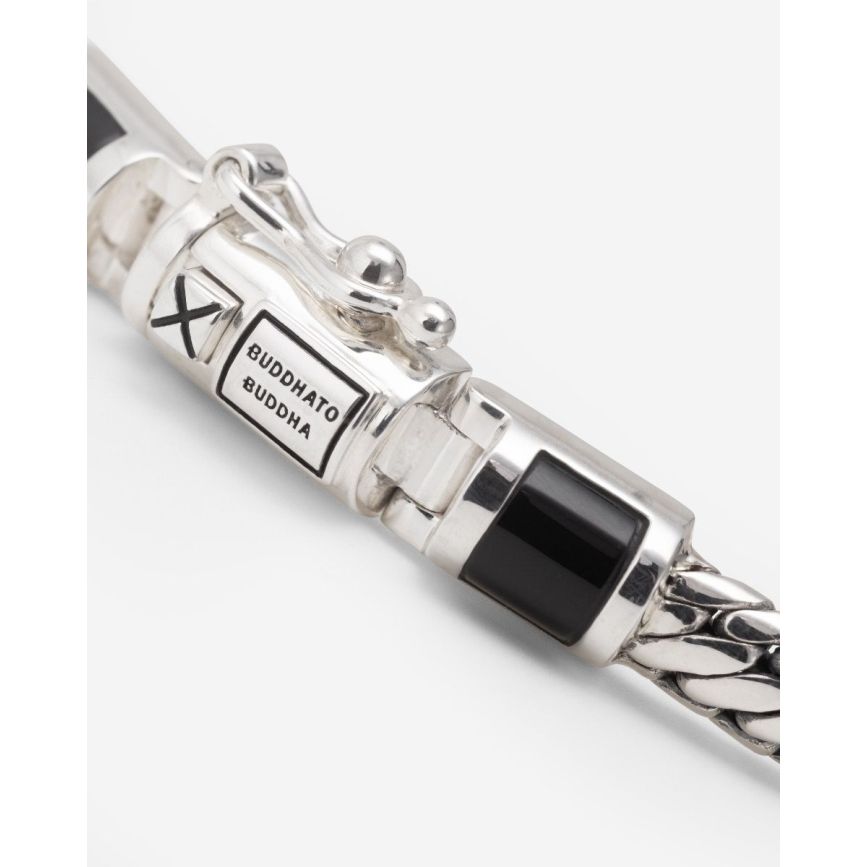 Buddha To Buddha Ben Mini (Edel)steen Armband Zilver Onyx