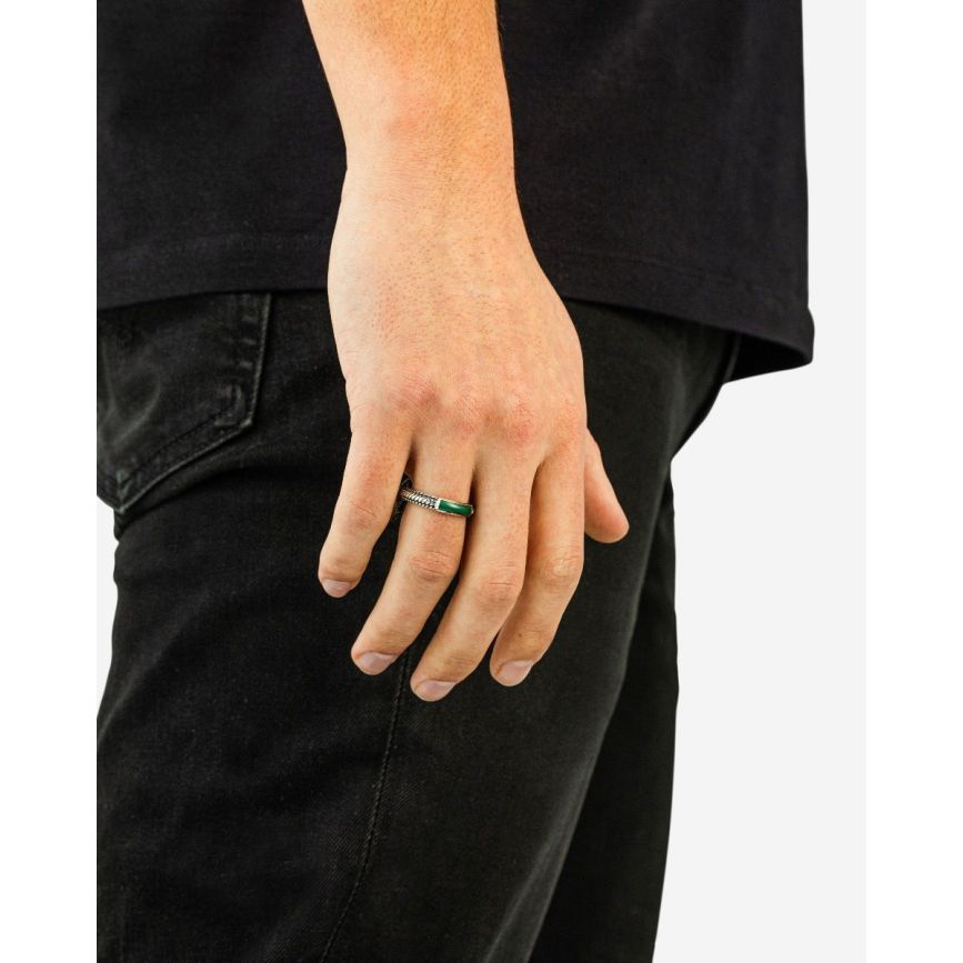 Buddha To Buddha Ben Mini (Edel)steen Ring Zilver Malachiet