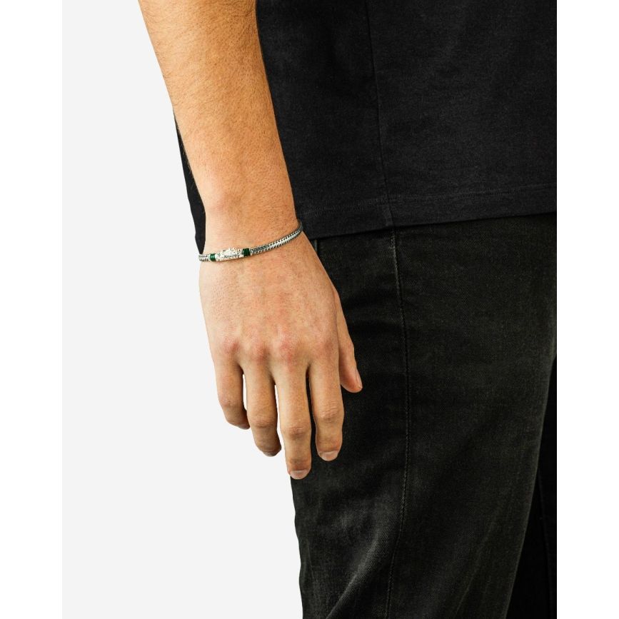 Buddha To Buddha Ben Mini Gemstone Armband Zilver Malachiet