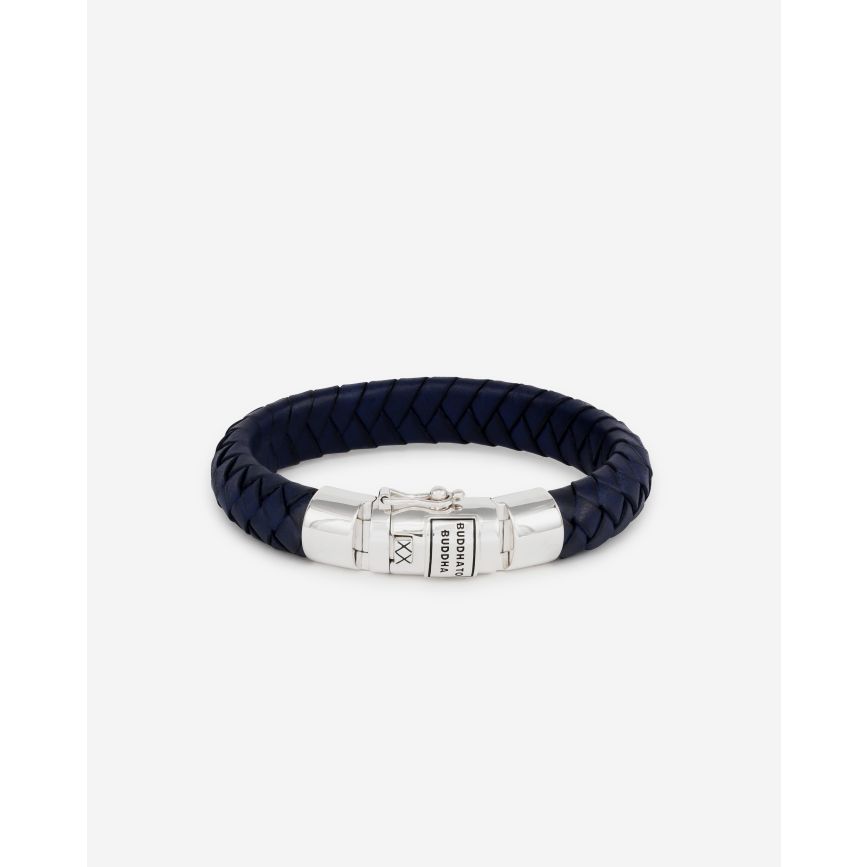buddha to buddha Armband Ben Leather Navy