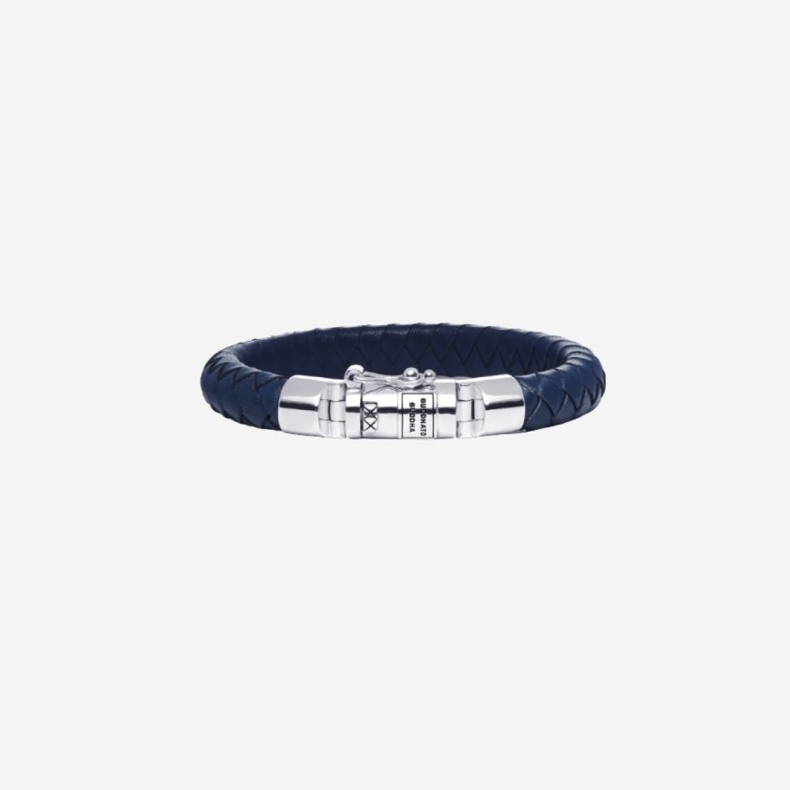Buddha To Buddha Armband Ben Small Leer Blauw
