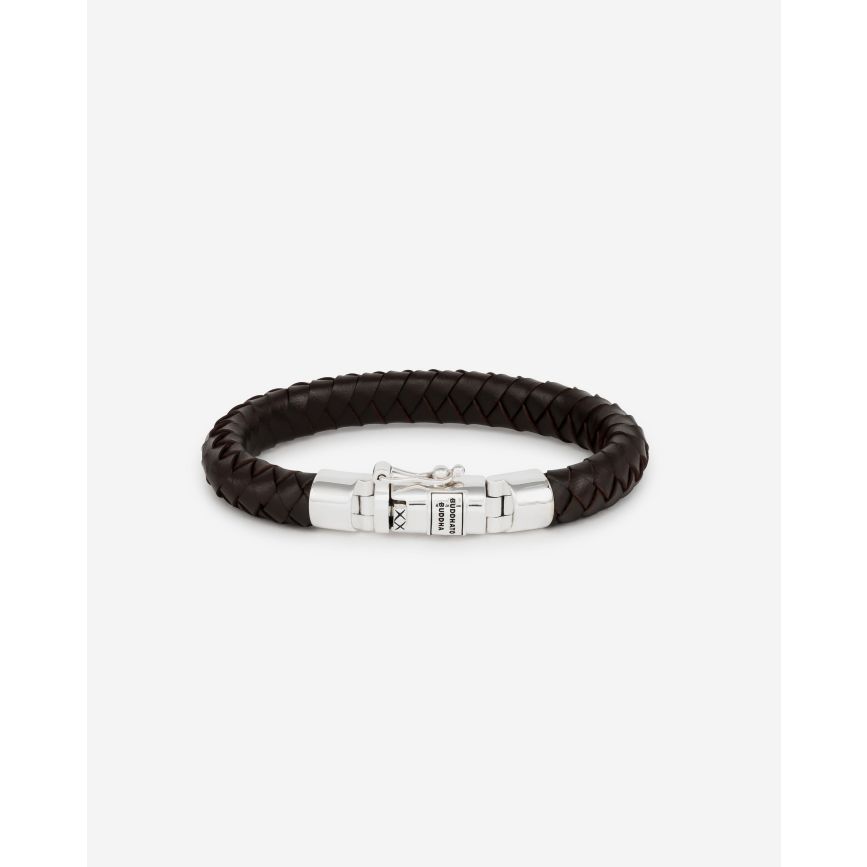 buddha to buddha Armband Ben Small Leer Bruin