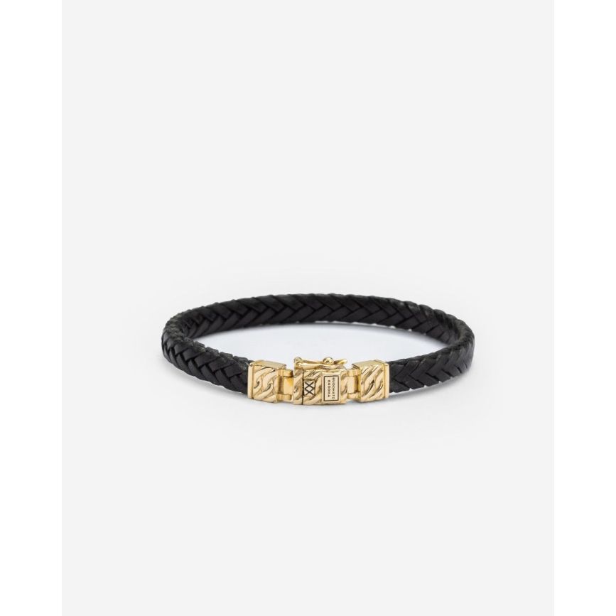 buddha to buddha Armband Chain Leer Goud 14kt