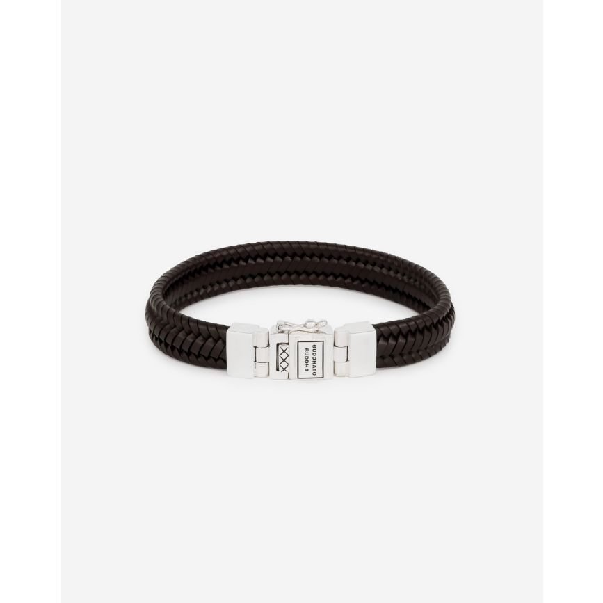 buddha to buddha Armband Edwin Small Leer Bruin