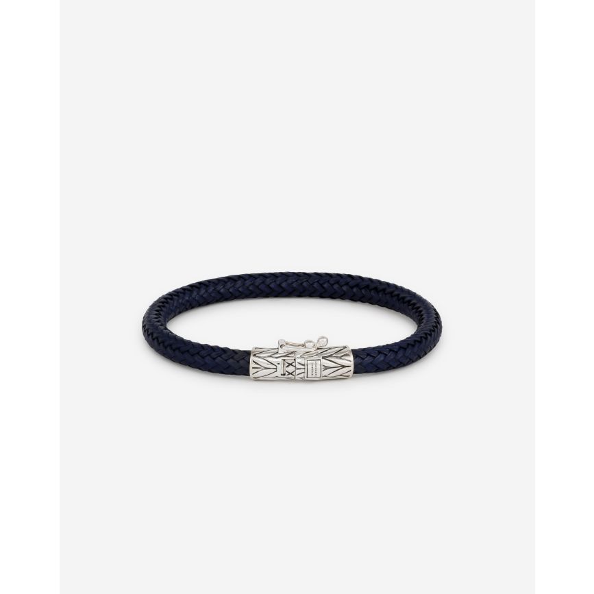 buddha to buddha Armband Ellen Leer Navy