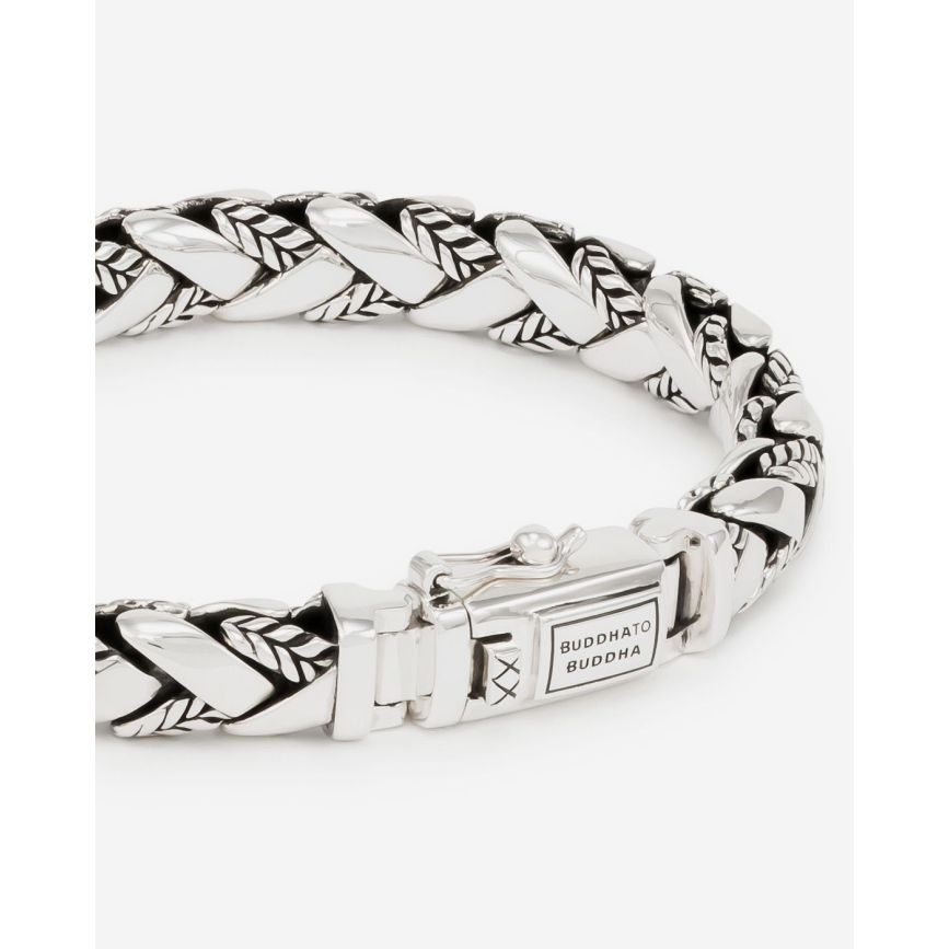 Buddha To Buddha Armband George Texture Zilver