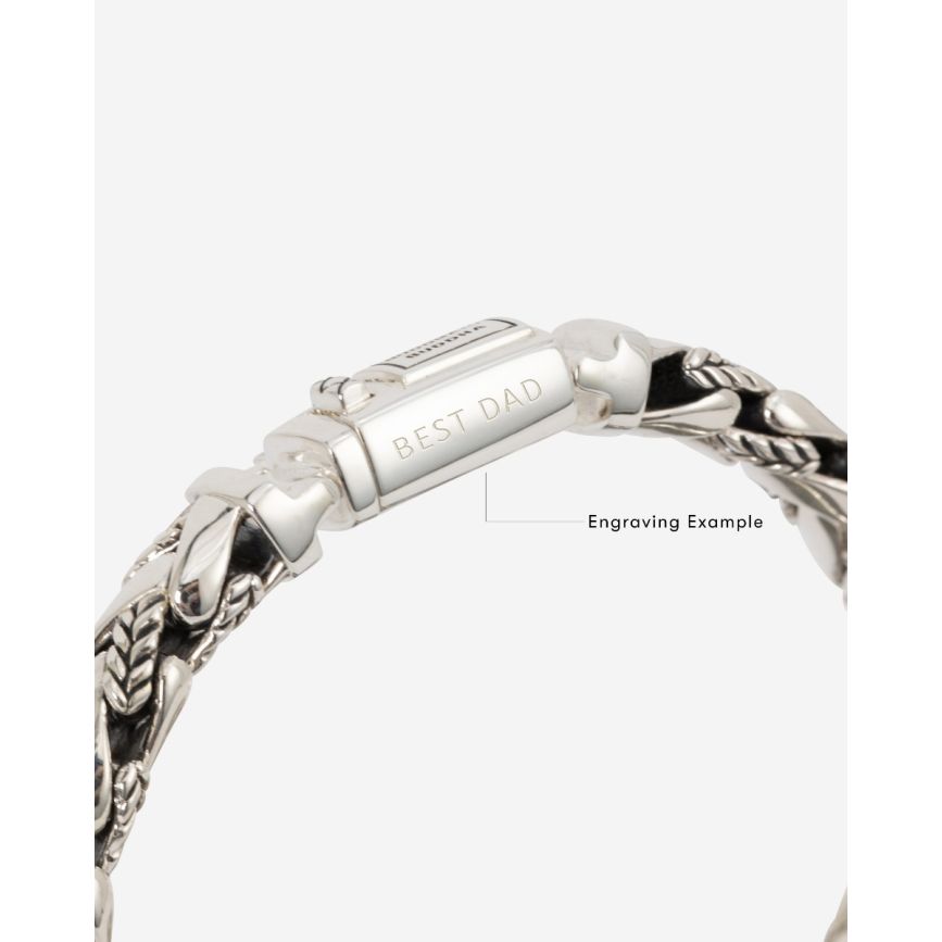 Buddha To Buddha Armband George Texture Zilver