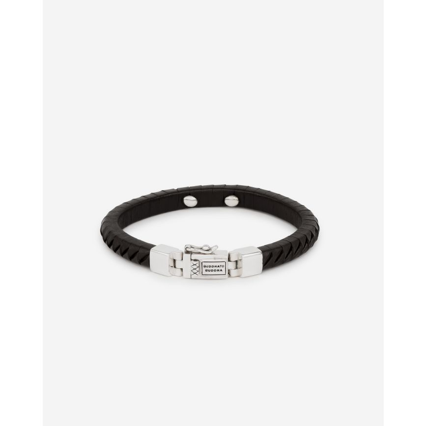 buddha to buddha Armband Komang Small Leer Bruin