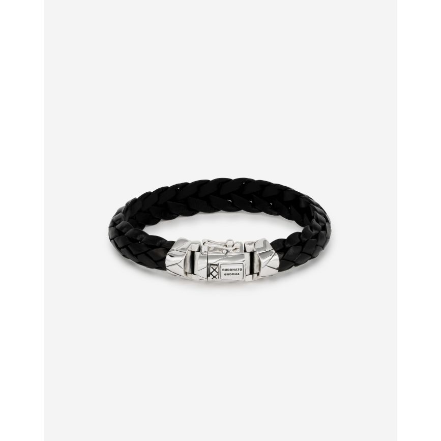 buddha to buddha Armband Mangky Leer Zwart
