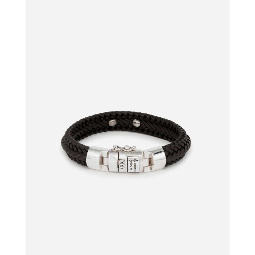 buddha to buddha Armband Nurul Small Leer Bruin