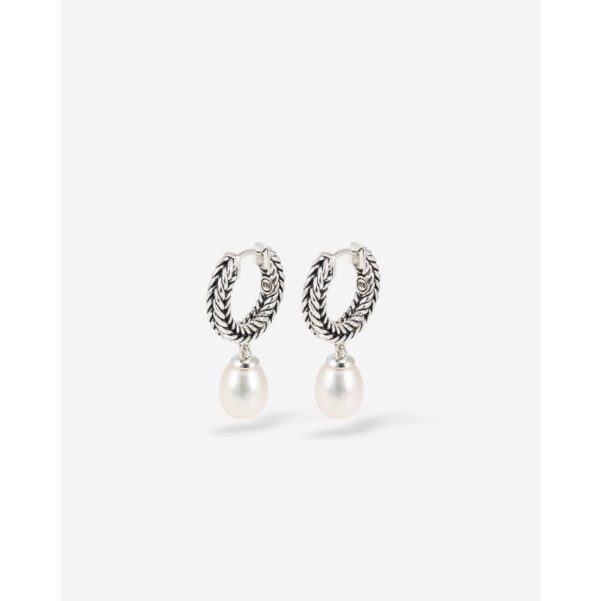 buddha to buddha Barbara Hoops Parel Zilver