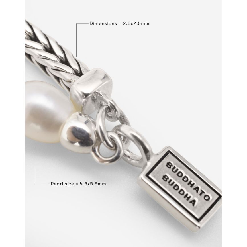 Buddha To Buddha Barbara Mini Parel Armband Zilver