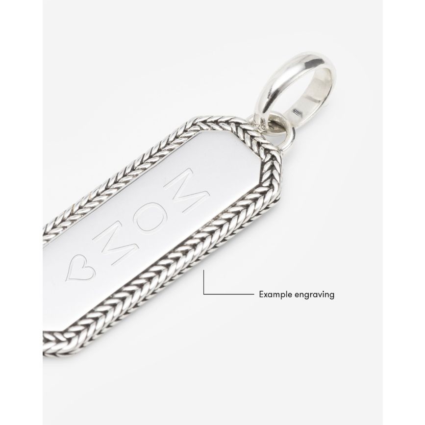 Buddha To Buddha Barbara Octagon Tag Hanger Zilver