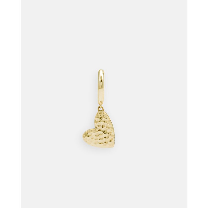 Buddha To Buddha Hart Oorbel Single Piece Verguld