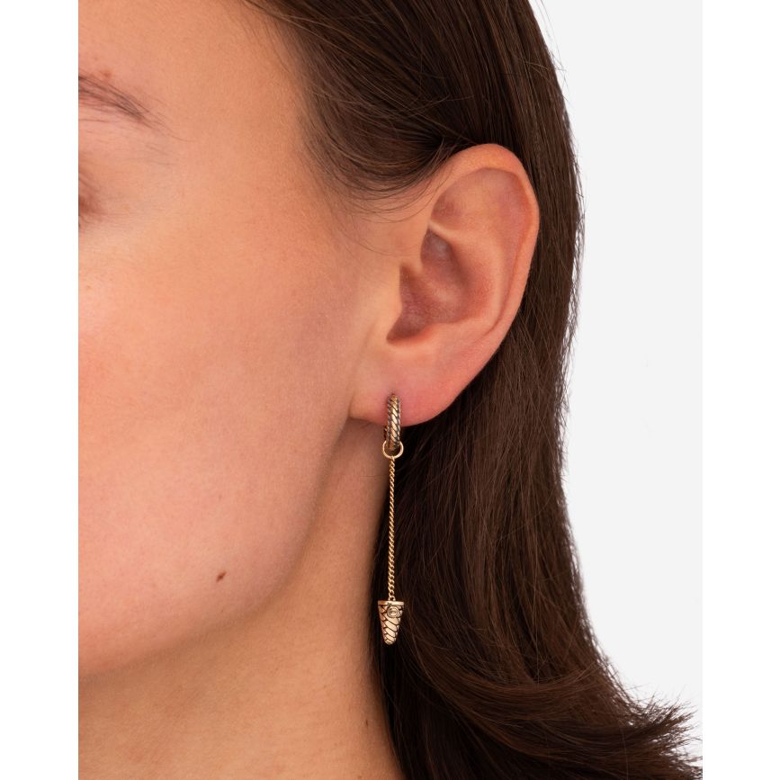 Buddha To Buddha Oorbel Ben 14kt Goud Single Piece