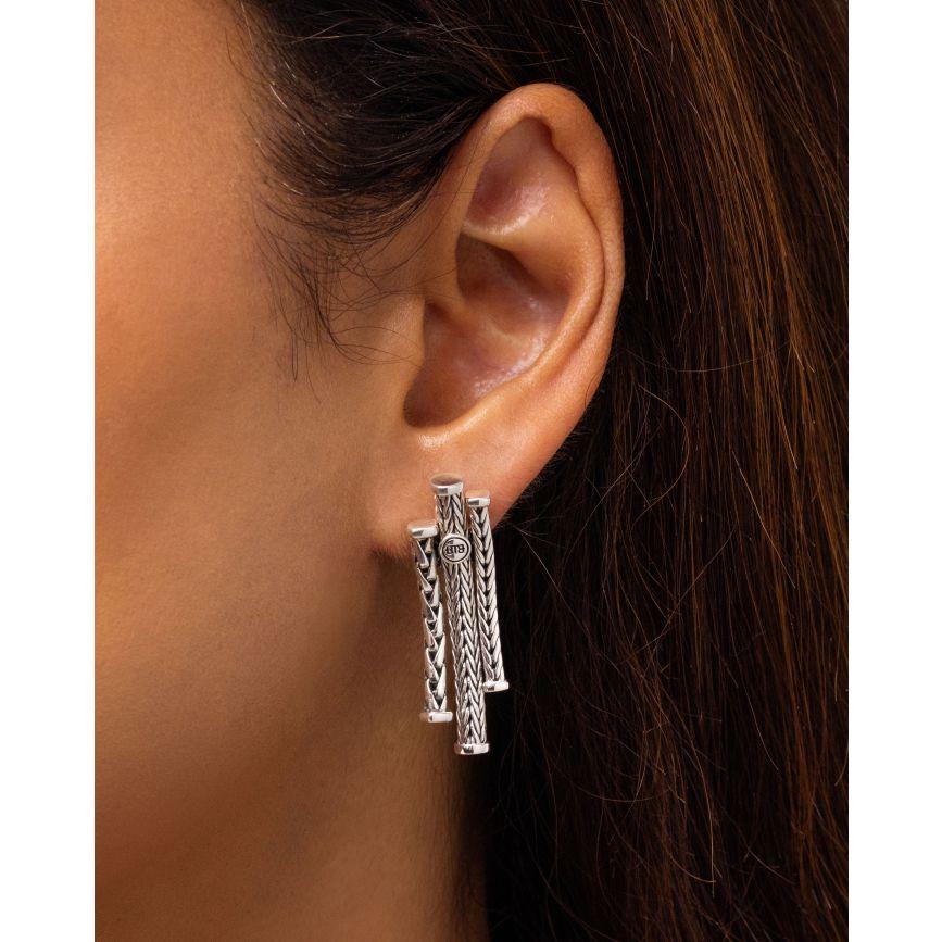 Buddha To Buddha Oorhangers Triple Mini Zilver