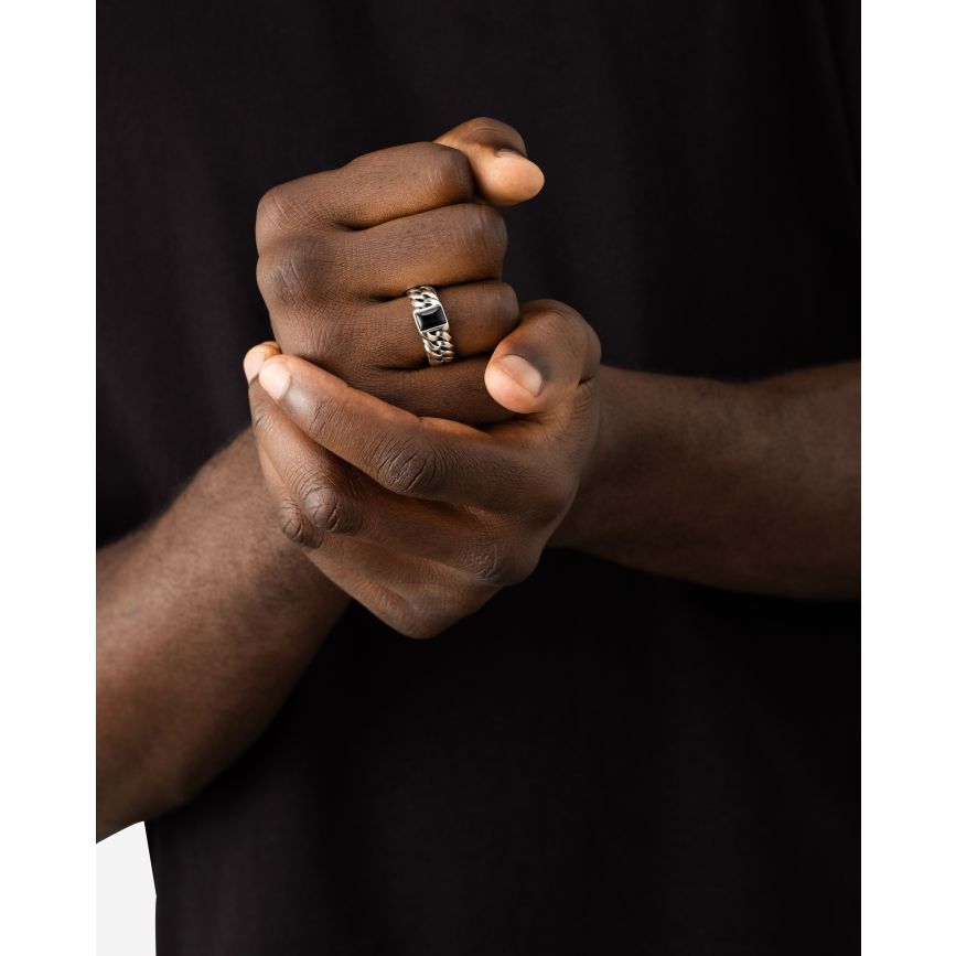 Buddha To Buddha Ring Chain Steen Onyx