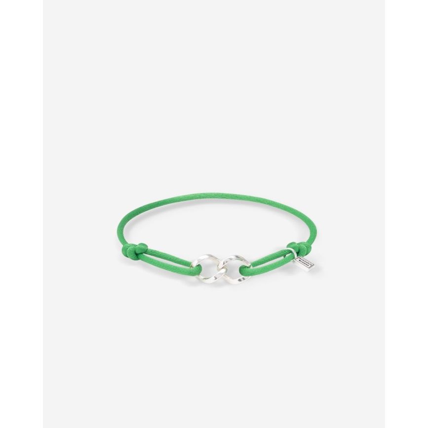 buddha to buddha Chain XS Koord Armband Zilver Buddha Groen