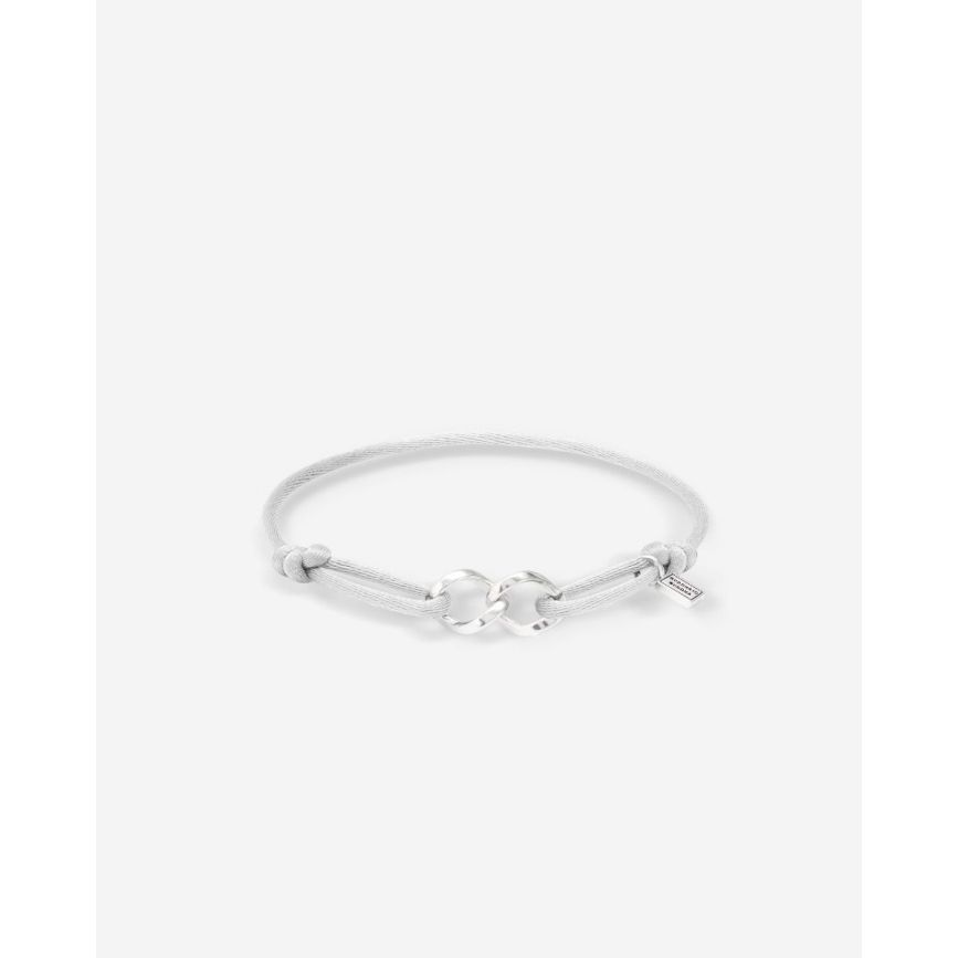 buddha to buddha Chain XS Koord Armband Zilver Grijs