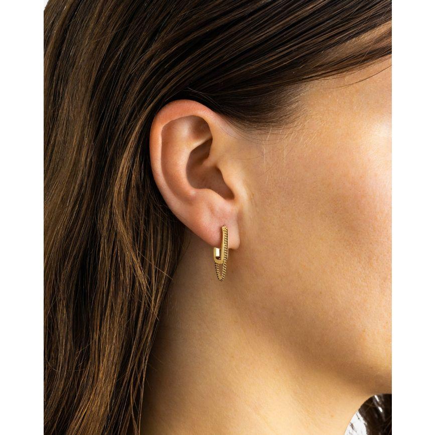 Buddha To Buddha Essential Hoop Chainlink Verguld Zilver Single Piece