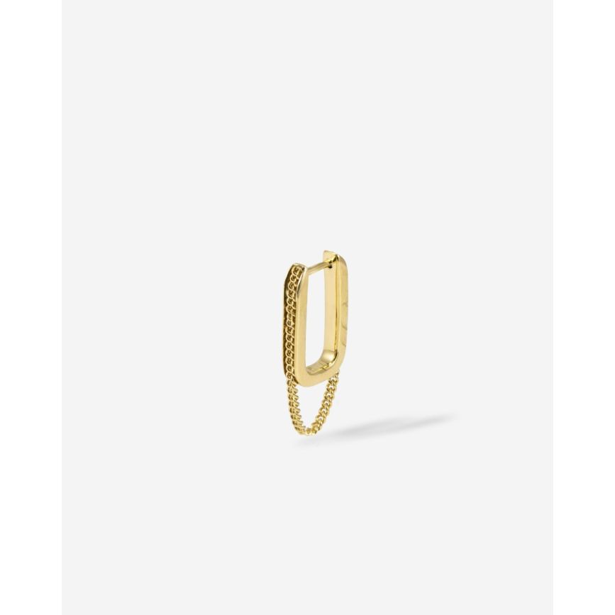 buddha to buddha Essential Hoop Chainlink Verguld Zilver Single Piece