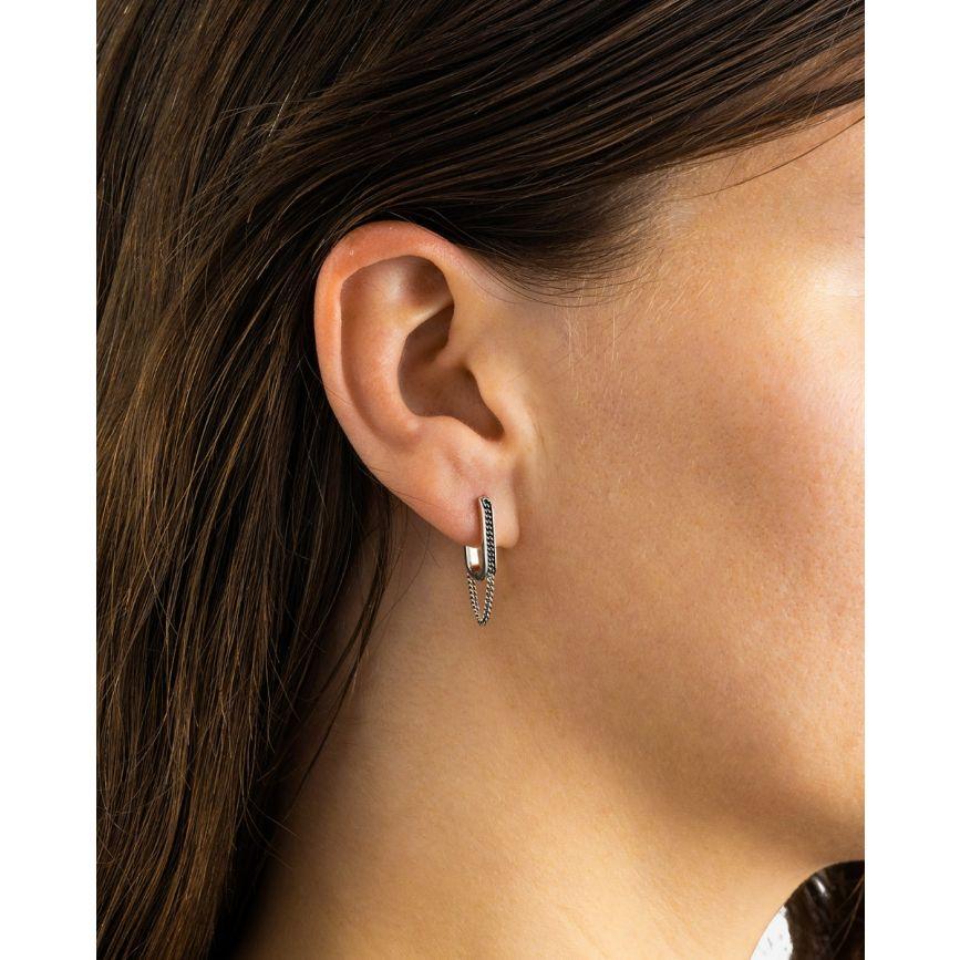 Buddha To Buddha Essential Hoop Chainlink Zilver Single Piece