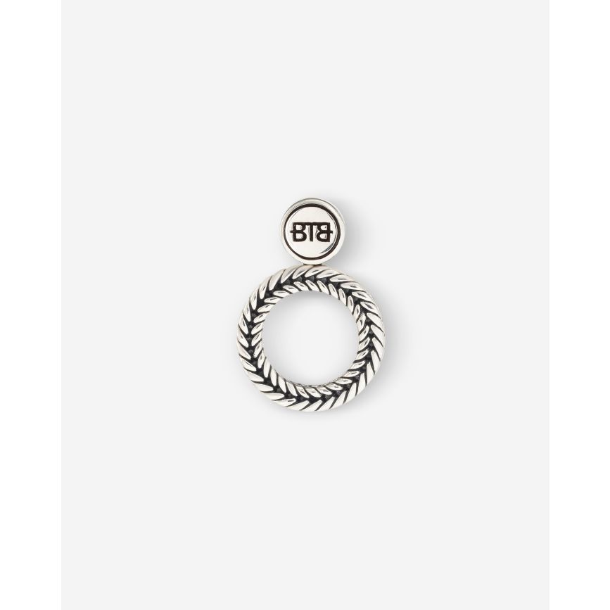 Buddha To Buddha Oorbel Barbara Rond Zilver Single Piece