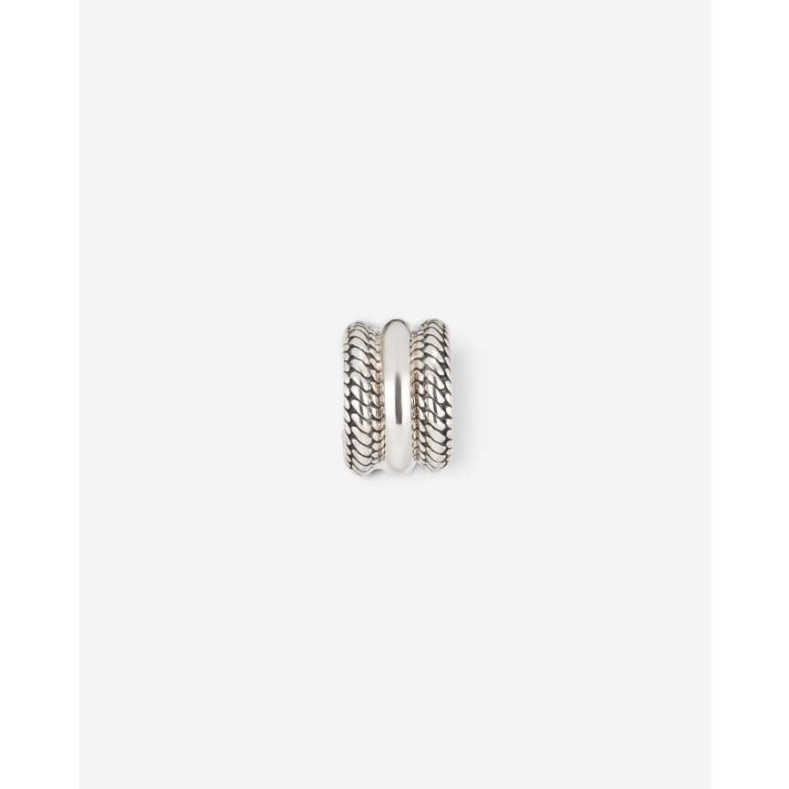 Buddha To Buddha Oorbel Ben Triple Zilver Single Piece