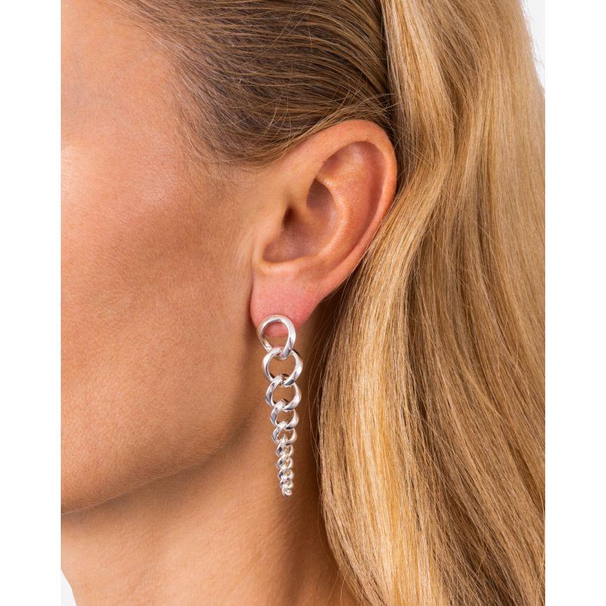 Buddha To Buddha Oorbel Chain Gradient Zilver Single Piece