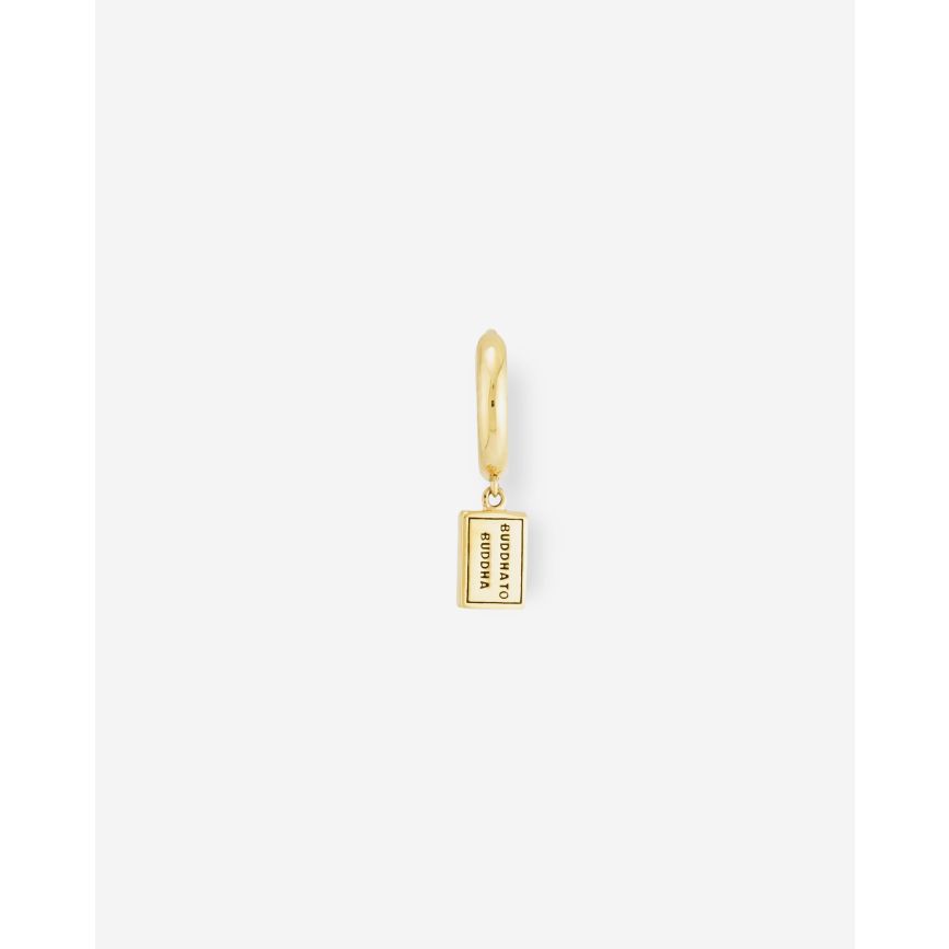 Buddha To Buddha Oorbel Essential Logo 14kt Goud Single Piece