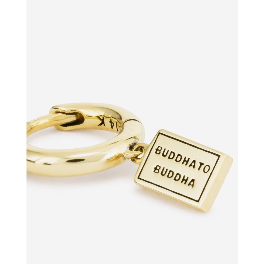 Buddha To Buddha Oorbel Essential Logo 14kt Goud Single Piece
