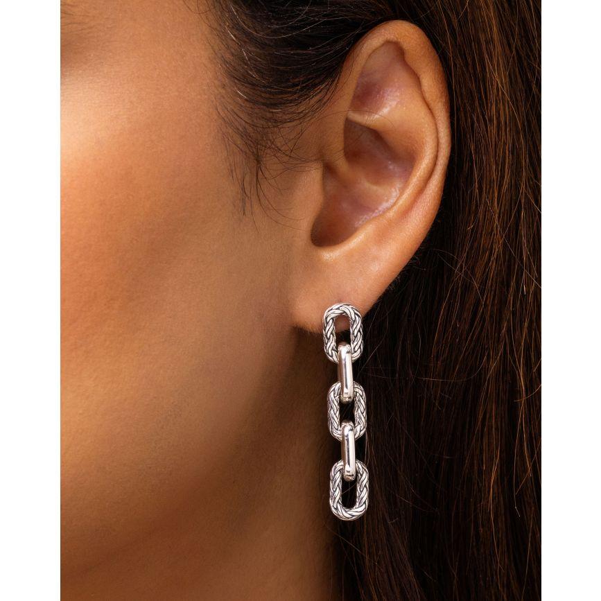 Buddha To Buddha Oorbel Katja Link Zilver Single Piece