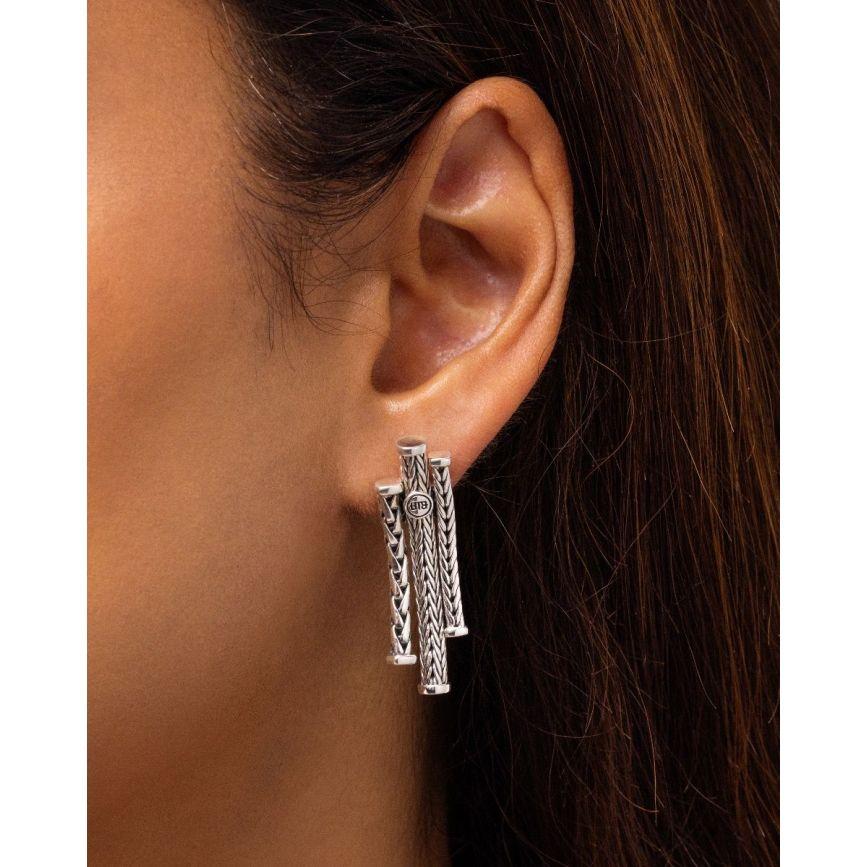 Buddha To Buddha Oorbel Triple Mini Zilver Single Piece