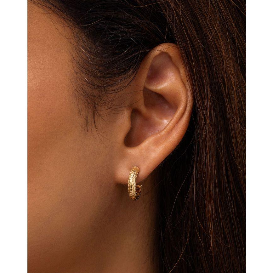 Buddha To Buddha Oorbellen Ellen XS Creole Goud YG 14kt