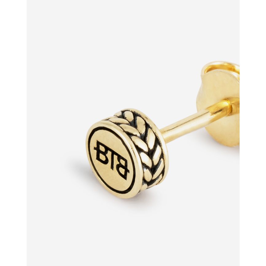 Buddha To Buddha Oorknopje Barbara Logo 14kt Goud Single Piece