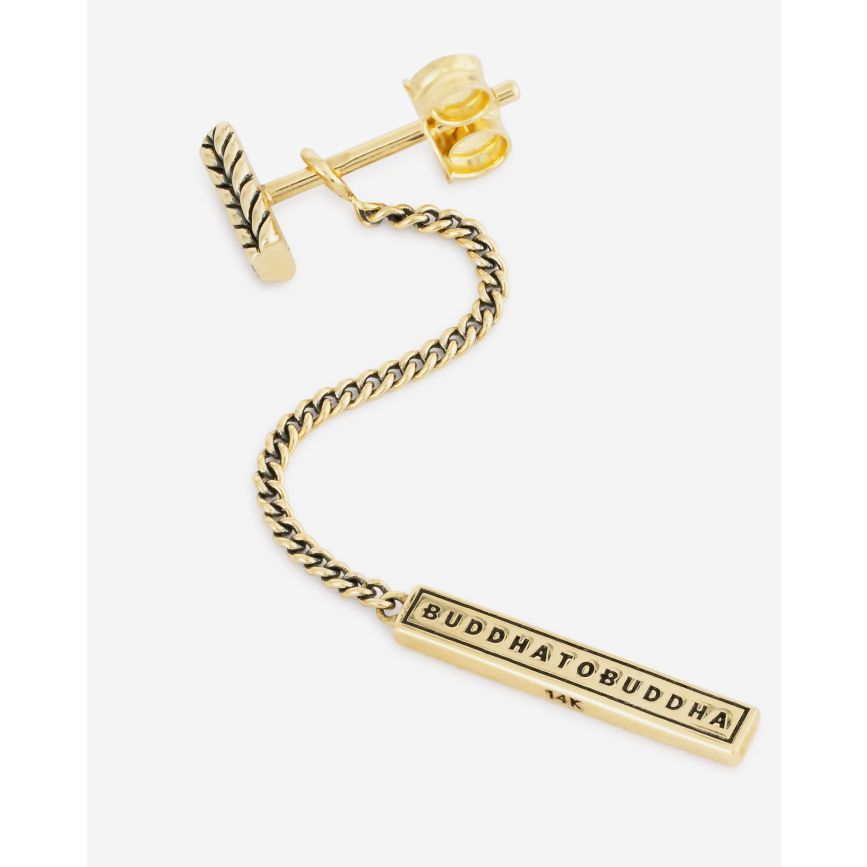 Buddha To Buddha Oorknopje Ellen Goud 14kt Single Piece