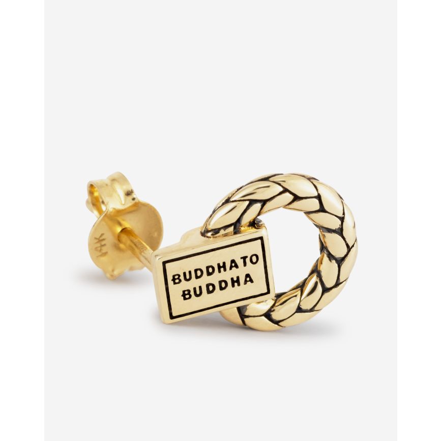 Buddha To Buddha Oorknopje George 14kt Goud Single Piece