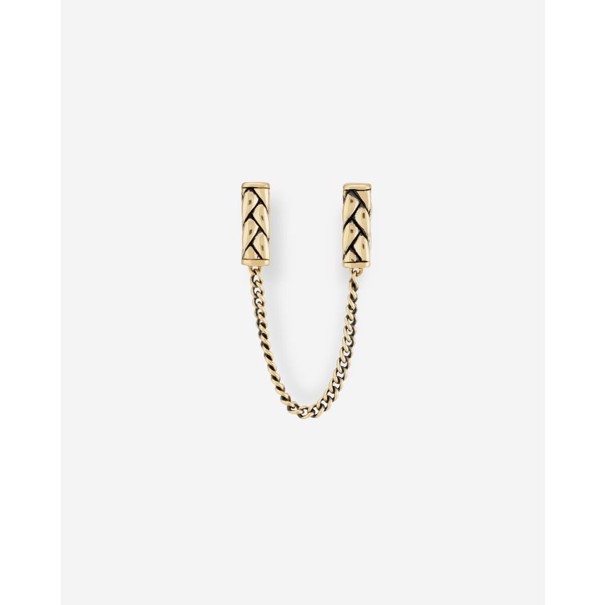 Buddha To Buddha Oorknopje George Double 14kt Goud Single Piece