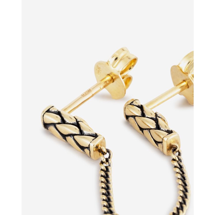 Buddha To Buddha Oorknopje George Double 14kt Goud Single Piece