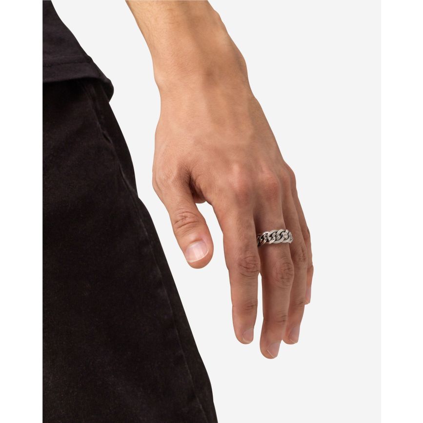 Buddha To Buddha Ring Nathalie Small Textuur Nathalie Zilver