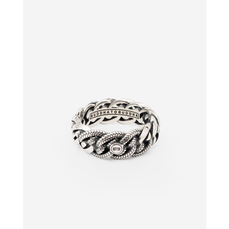 buddha to buddha Ring Nathalie Small Textuur Nathalie Zilver