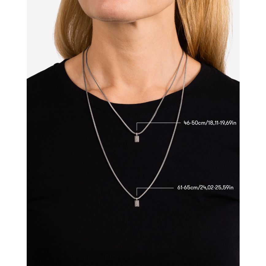 Buddha To Buddha Stacking Ketting Barbara Zilver 46-50 Cm