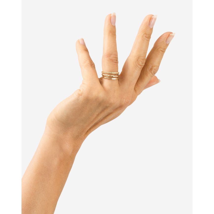 buddha to buddha Stacking Ring Katja Twist Goud 14kt