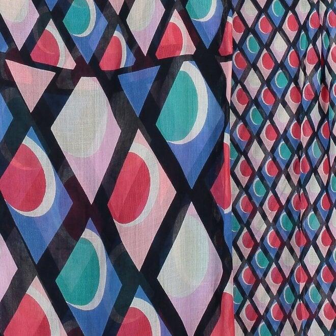 Bulaggi Aop Grafische Sjaal (donker Blauw)