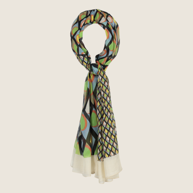 bulaggi Aop grafische sjaal (zwart)