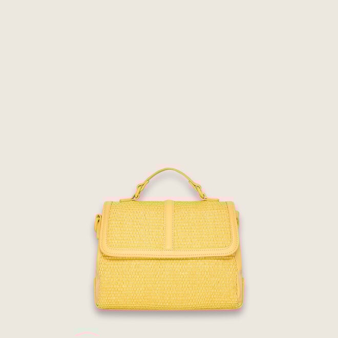 bulaggi color straw handbag ( gele )