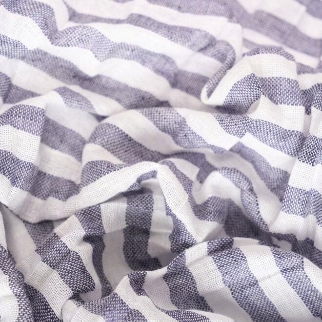 Bulaggi Doorgeverfde Streep Sjaal (donker Blauw)